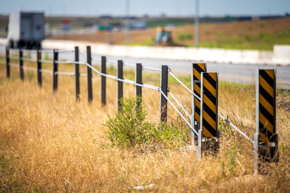 Cable Barrier Closeup