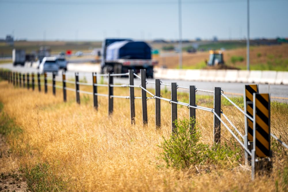 Cable Barrier on Roadway