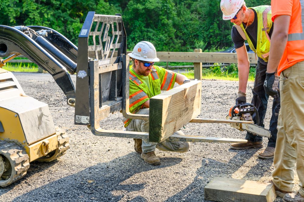 Timber Rail Install